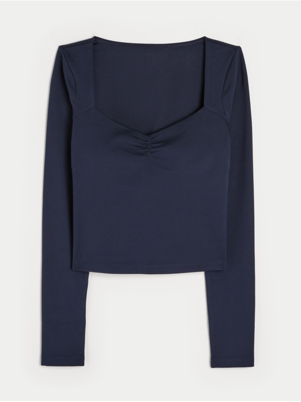 Gilly Hicks Navy Long-Sleeve Square Neck Top